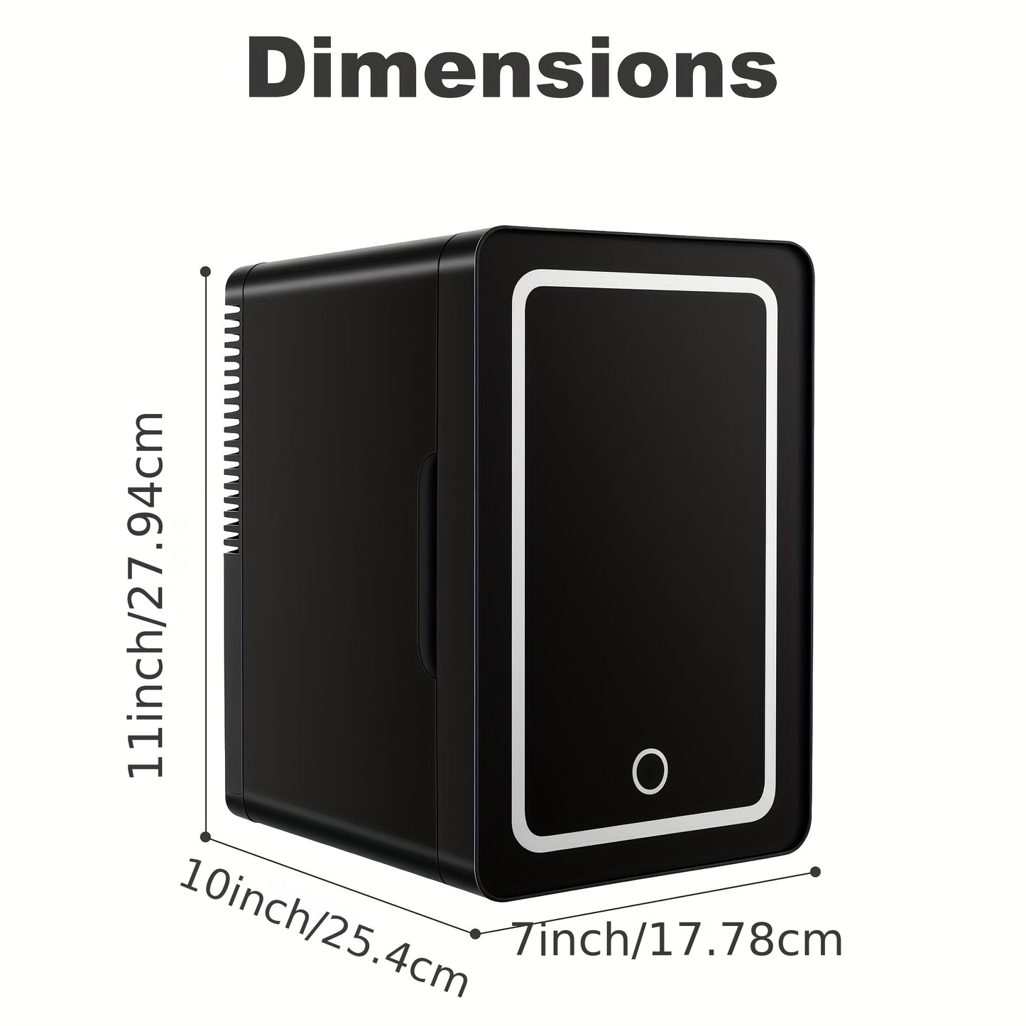 Mini Fridge 9 Cans | Portable Cooler & Heater – Black