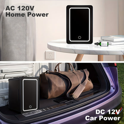 Mini Fridge 9 Cans | Portable Cooler & Heater – Black
