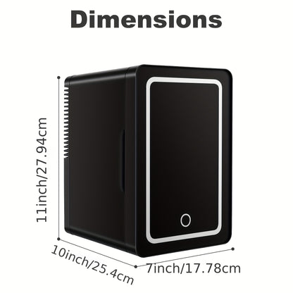 Mini Fridge 9 Cans | Portable Cooler & Heater – Black